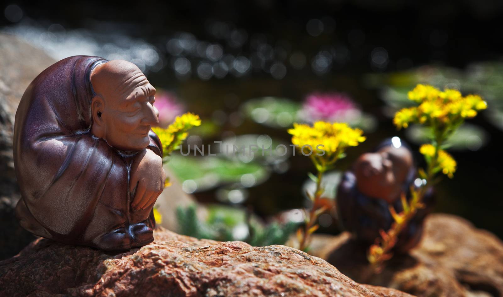 Chinese Ceramic Monk Figure studio