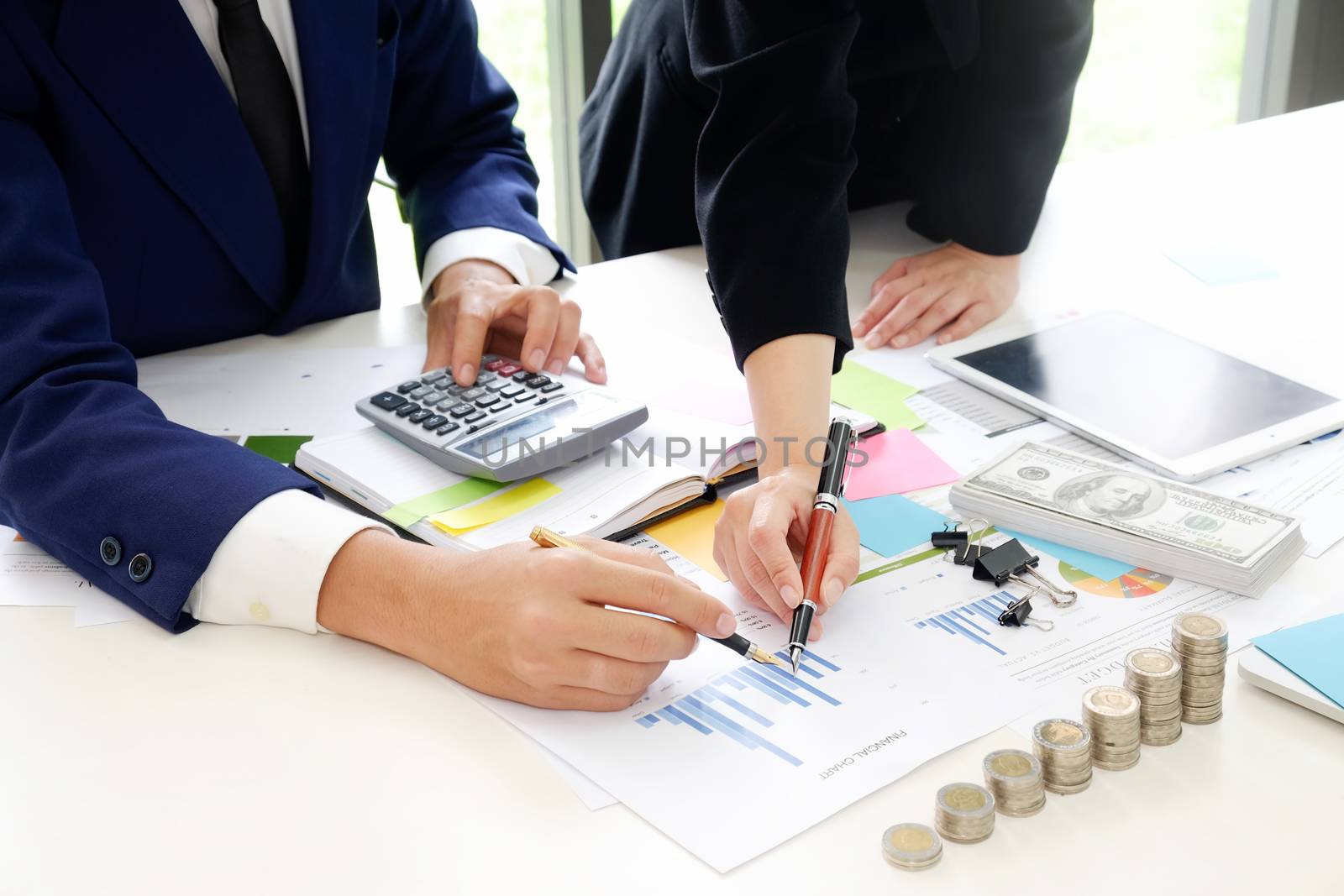 Business adviser analyzing financial,Financial planning Business by prathanchorruangsak