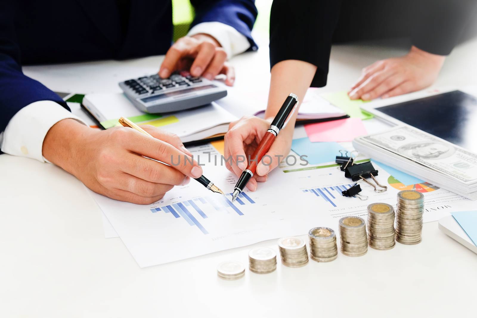 Business adviser analyzing financial,Financial planning Business by prathanchorruangsak