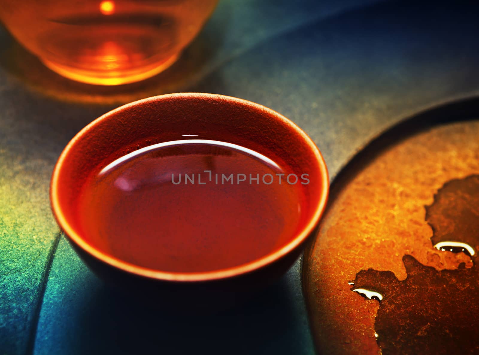 Red Chinese Ceramic Tea cup