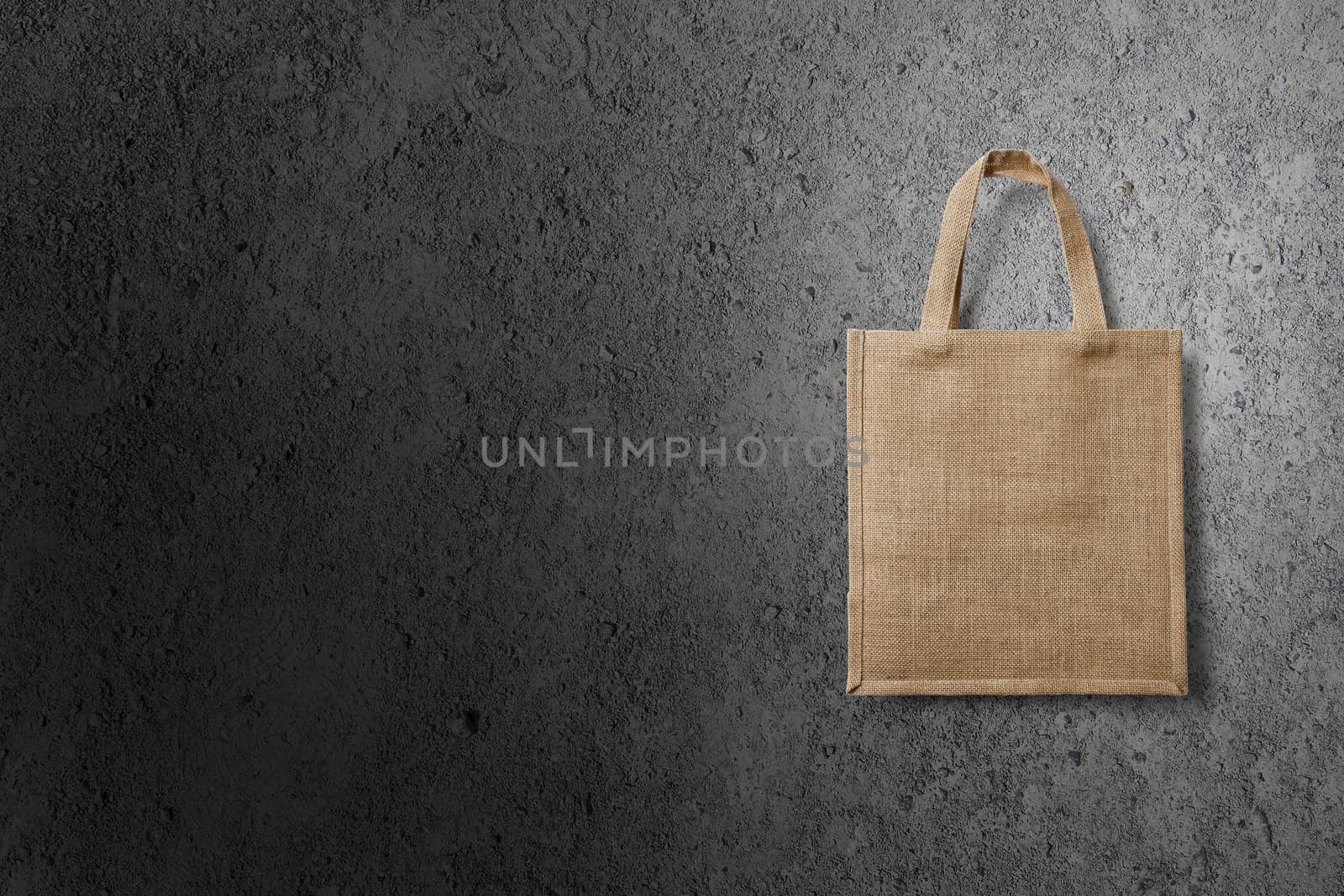 eco bag for shopping on a dark background