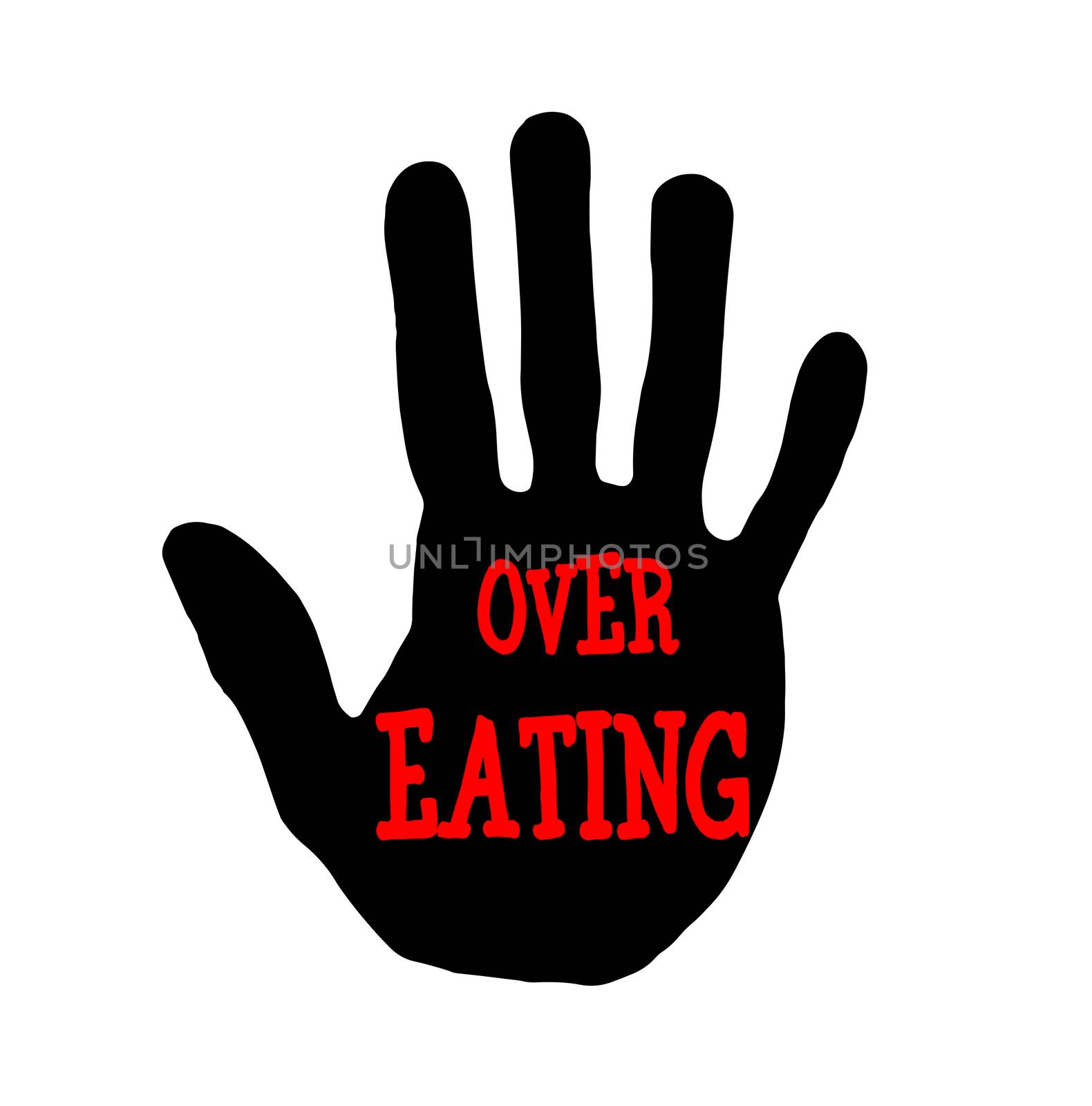 Handprint over eating by Milovan