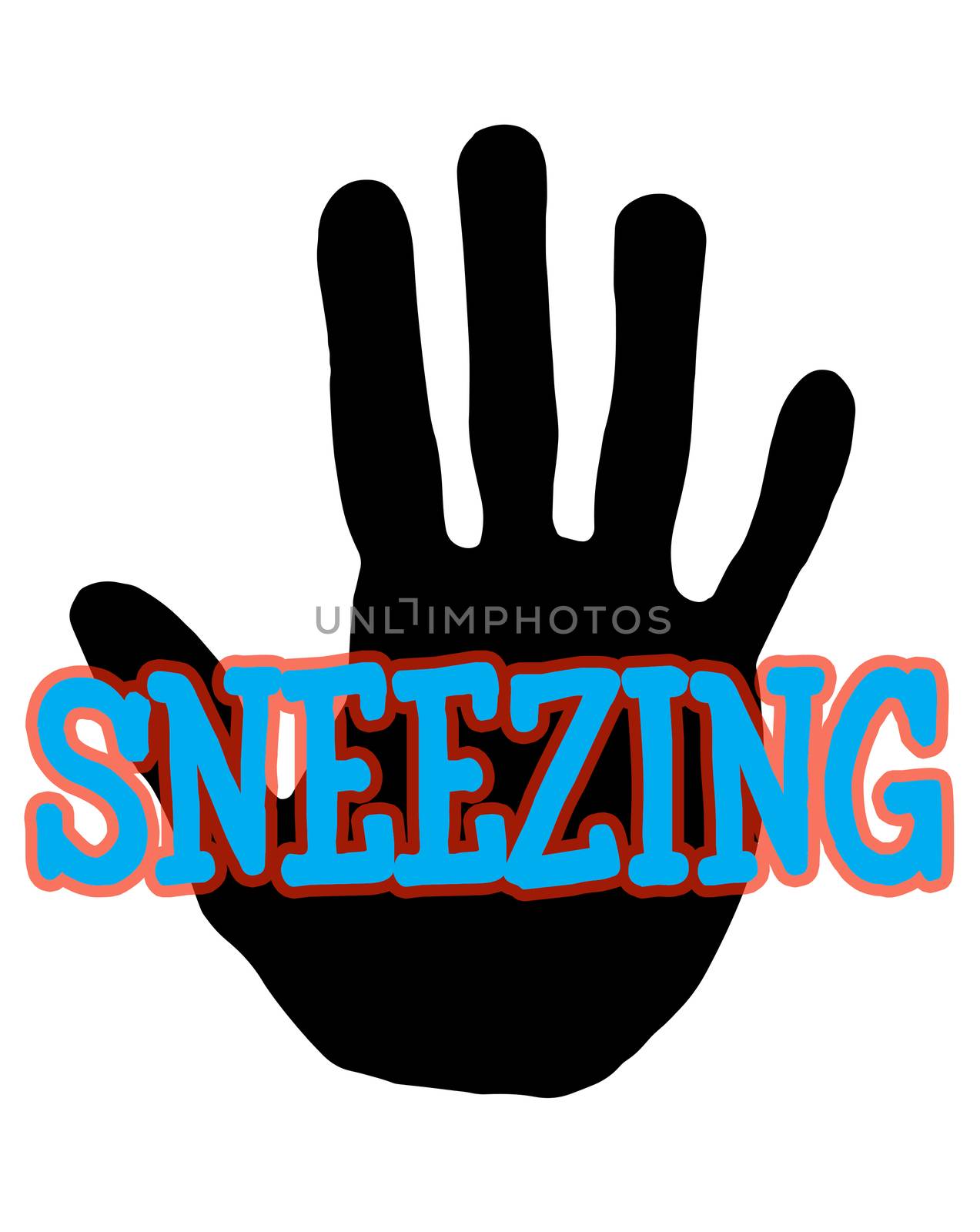 Handprint sneezing by Milovan