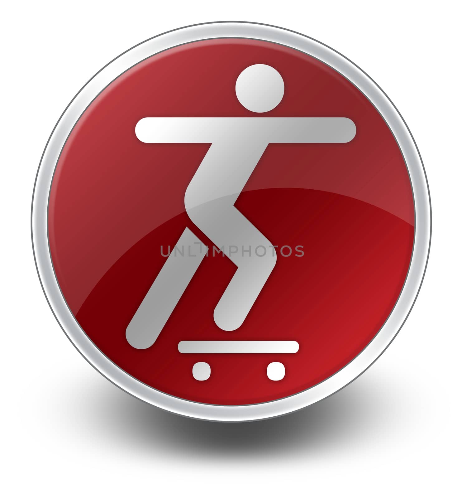 Icon, Button, Pictogram with Skateboarding symbol