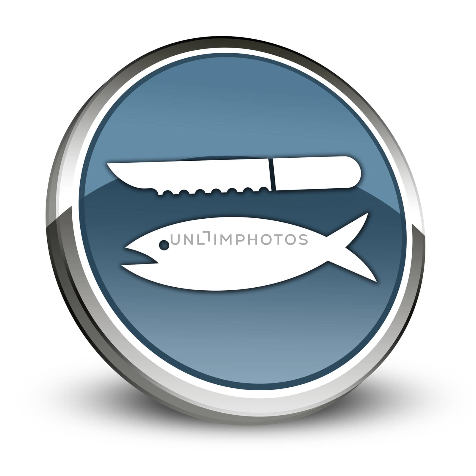 Icon, Button, Pictogram Fish Cleaning by mindscanner