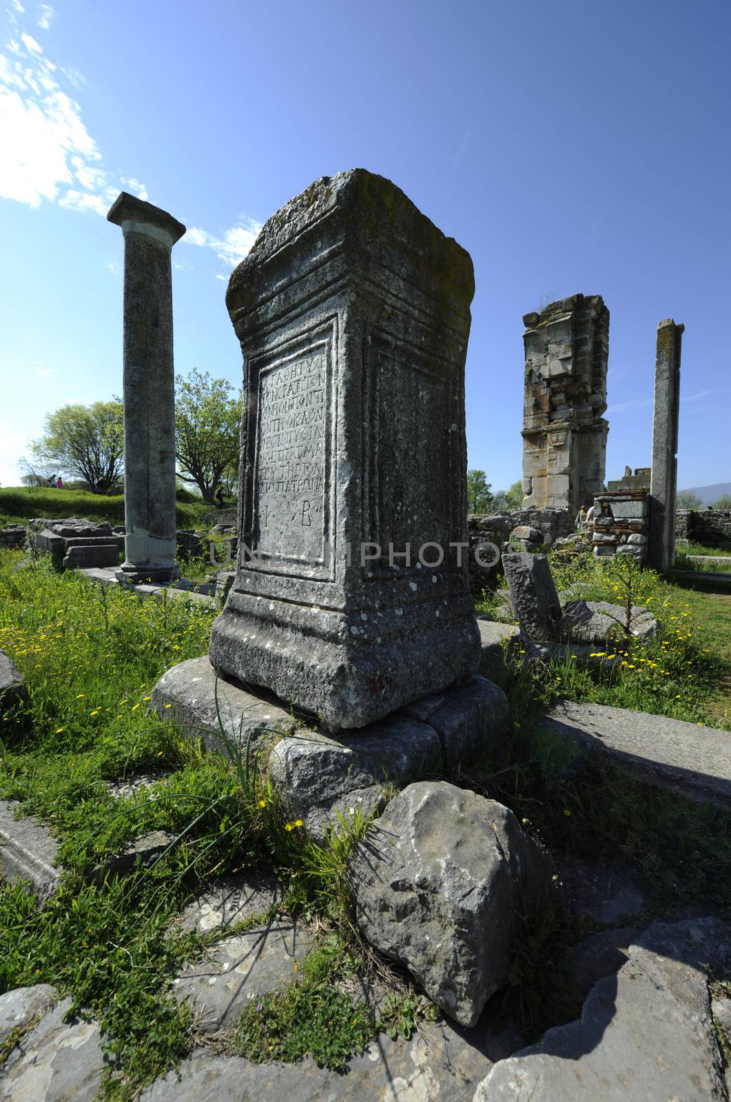 Ruins of ancient Greece near Thessaloniki in Phillipi