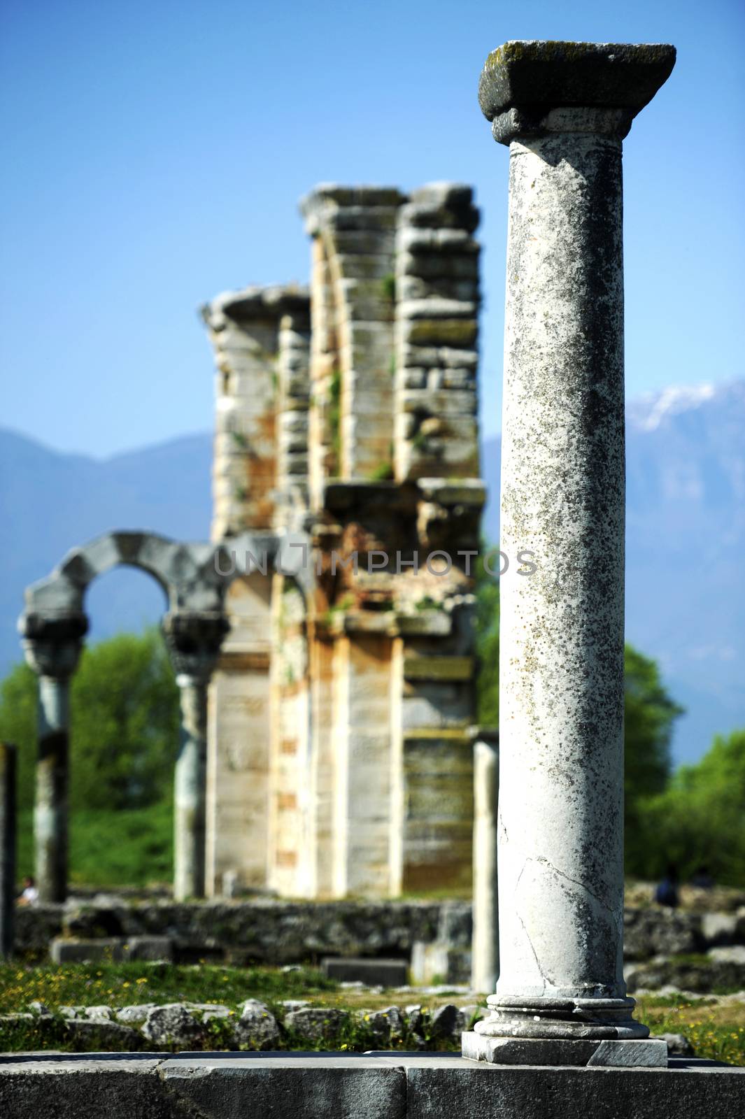 Ruins of ancient Greece near Thessaloniki in Phillipi