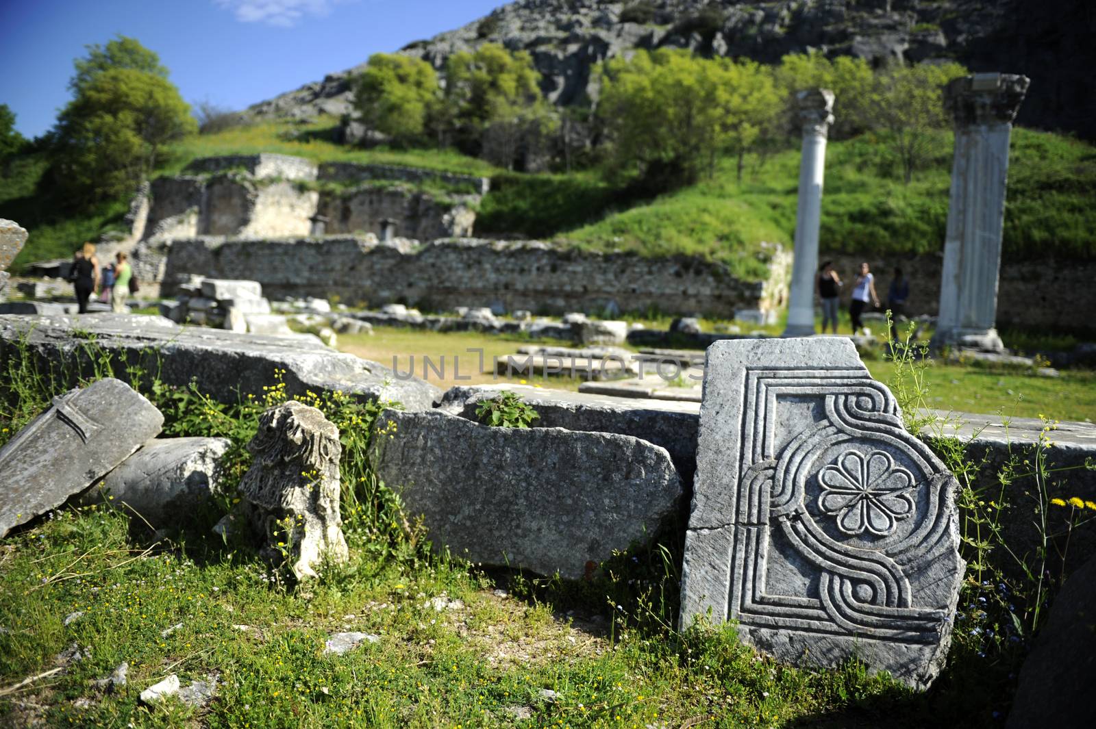 Ruins of ancient Greece near Thessaloniki in Phillipi