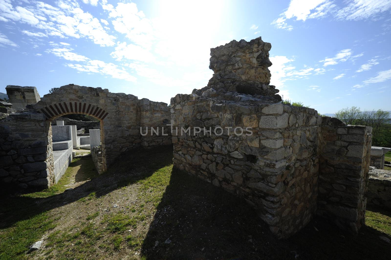 Ruins of ancient Greece near Thessaloniki in Phillipi