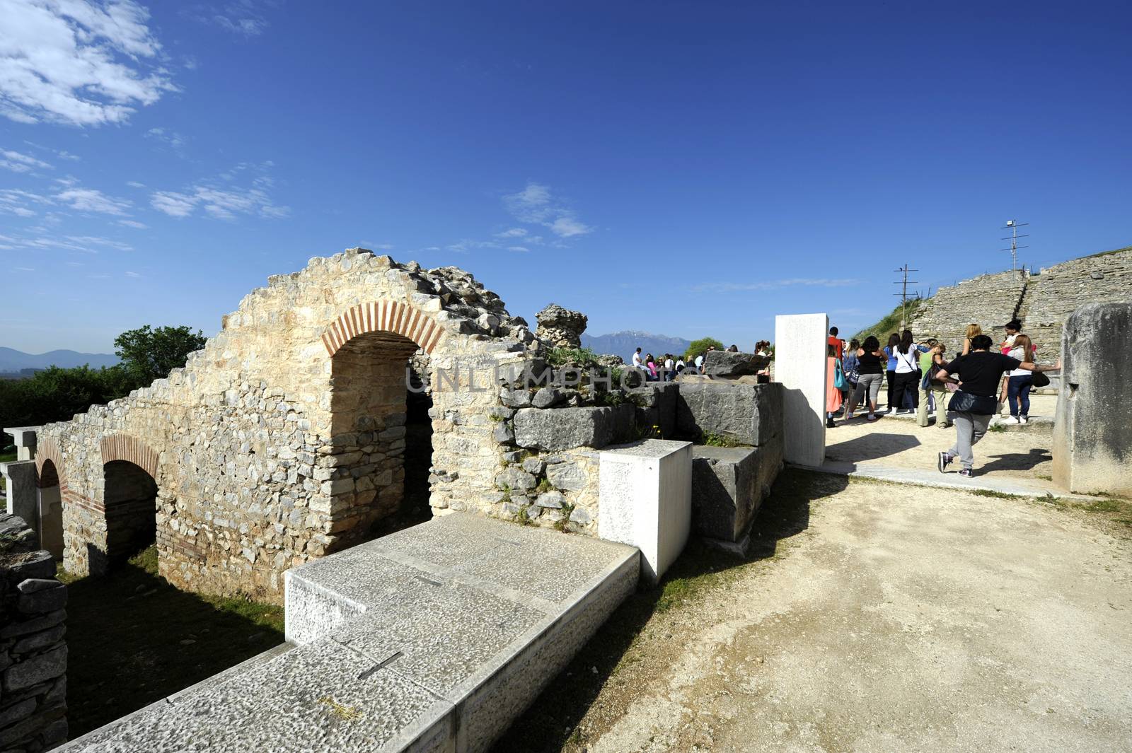 Ruins of ancient Greece near Thessaloniki in Phillipi