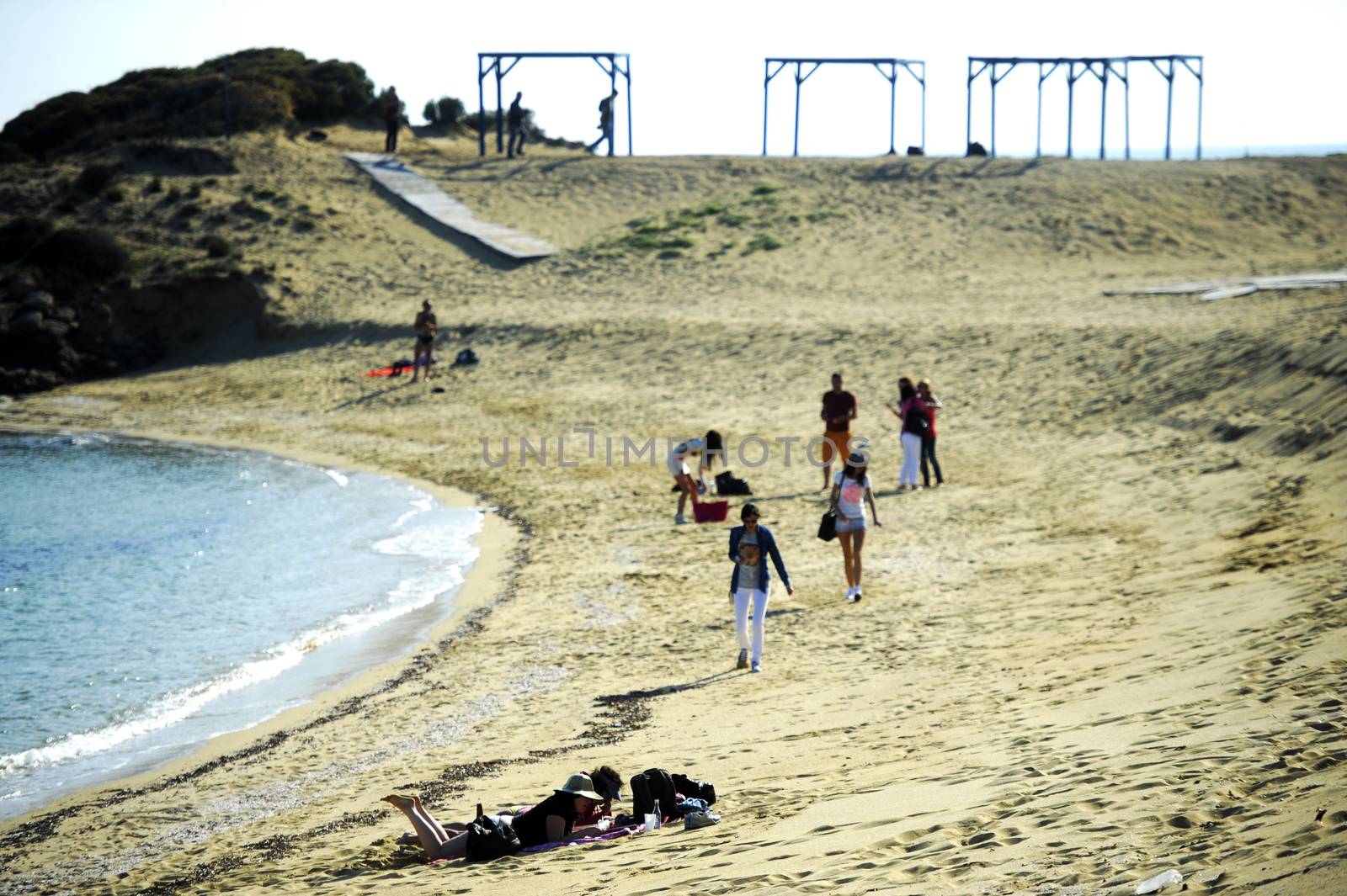 Sea and beach on summer sunny day