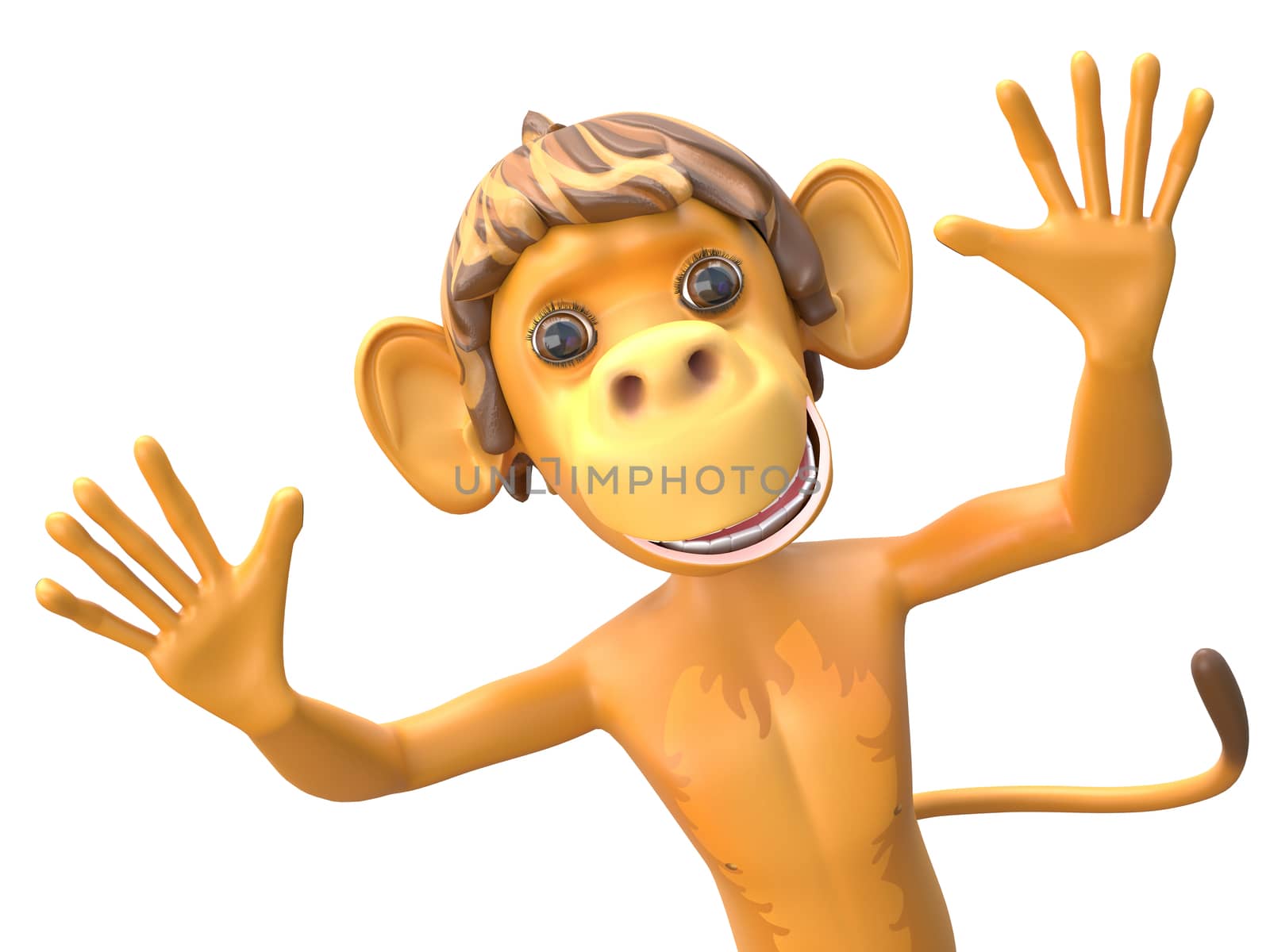 3D Illustration of a Jolly Monkey by brux