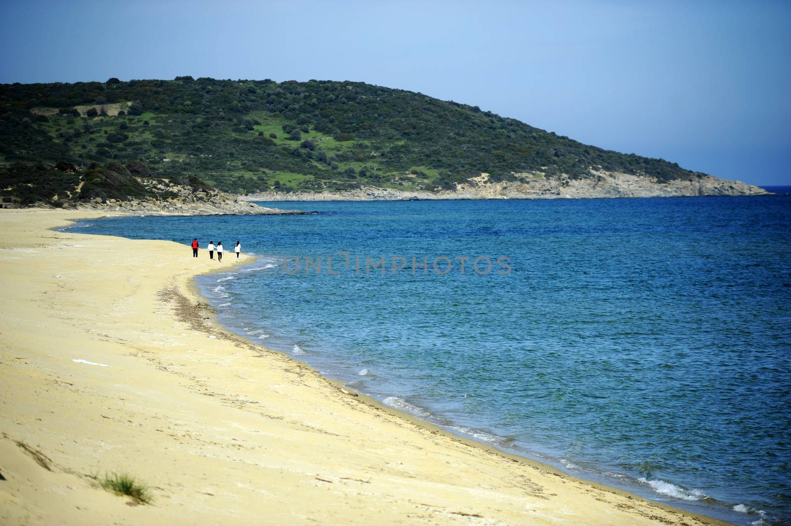 Sea and beach on summer sunny day