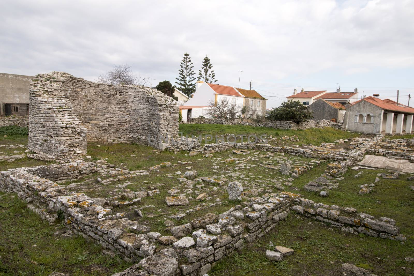 Archeological roman ruins of Odrinhas village located in Sintra region, Portugal.