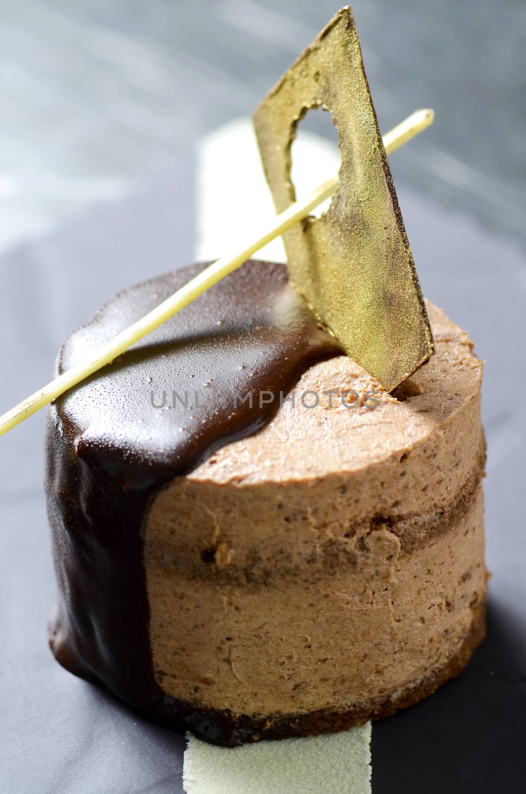 Close up view on nice arranged cake