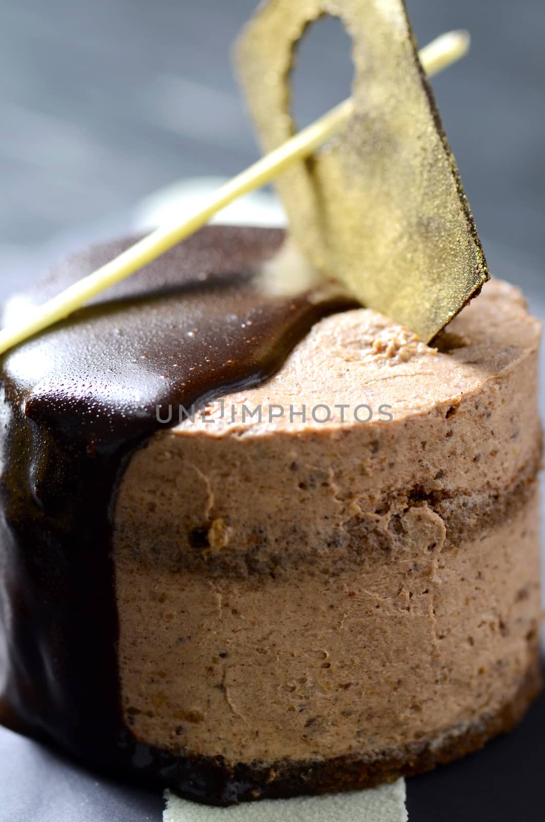 Close up view on nice arranged cake