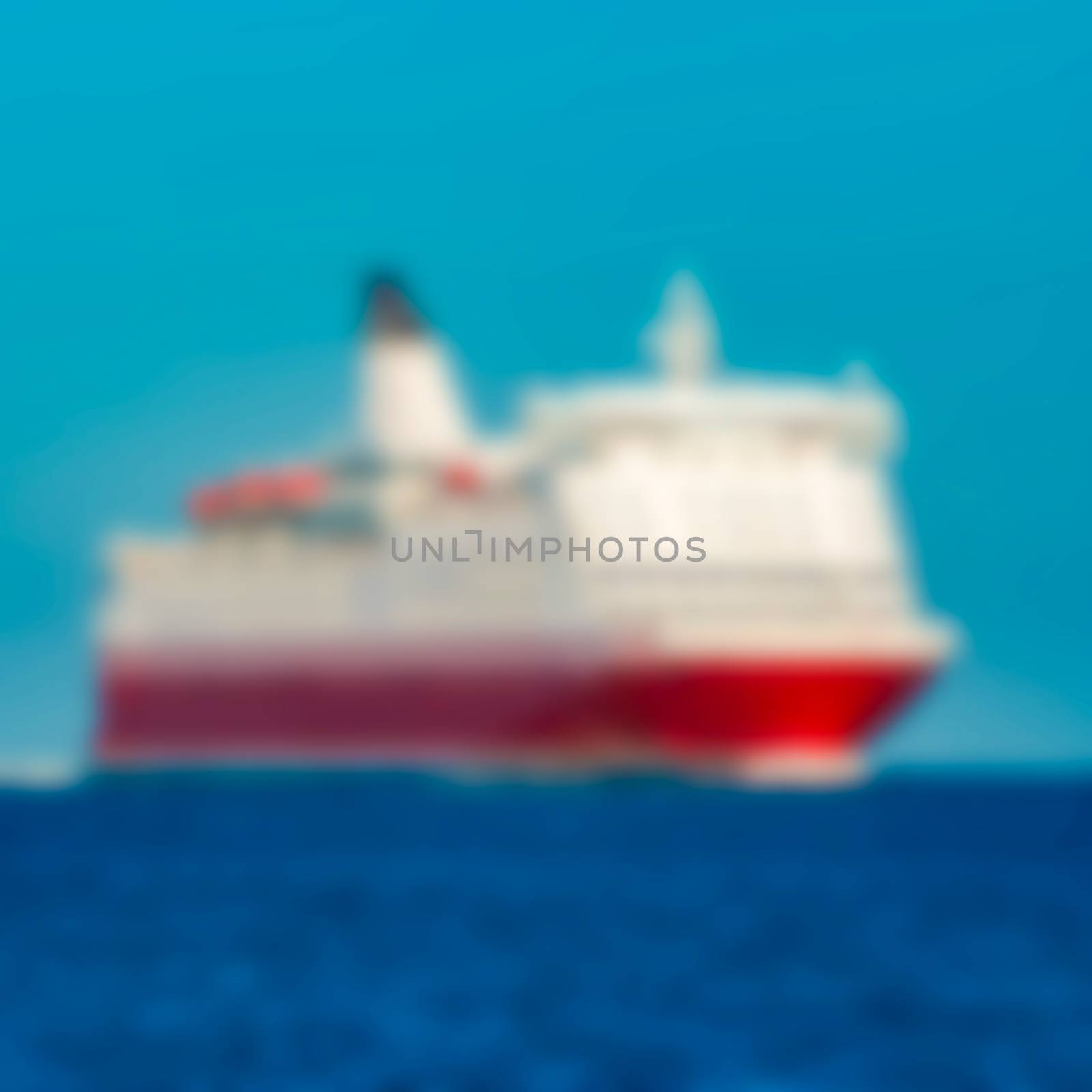 Cruise liner - soft lens bokeh image. Defocused background