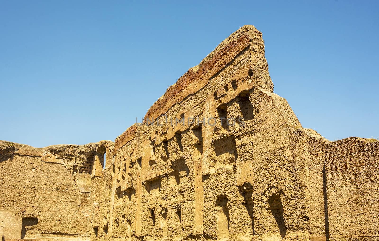 Baths of Caracalla, ancient ruins of roman public thermae built by Emperor Caracalla in Rome, Italy