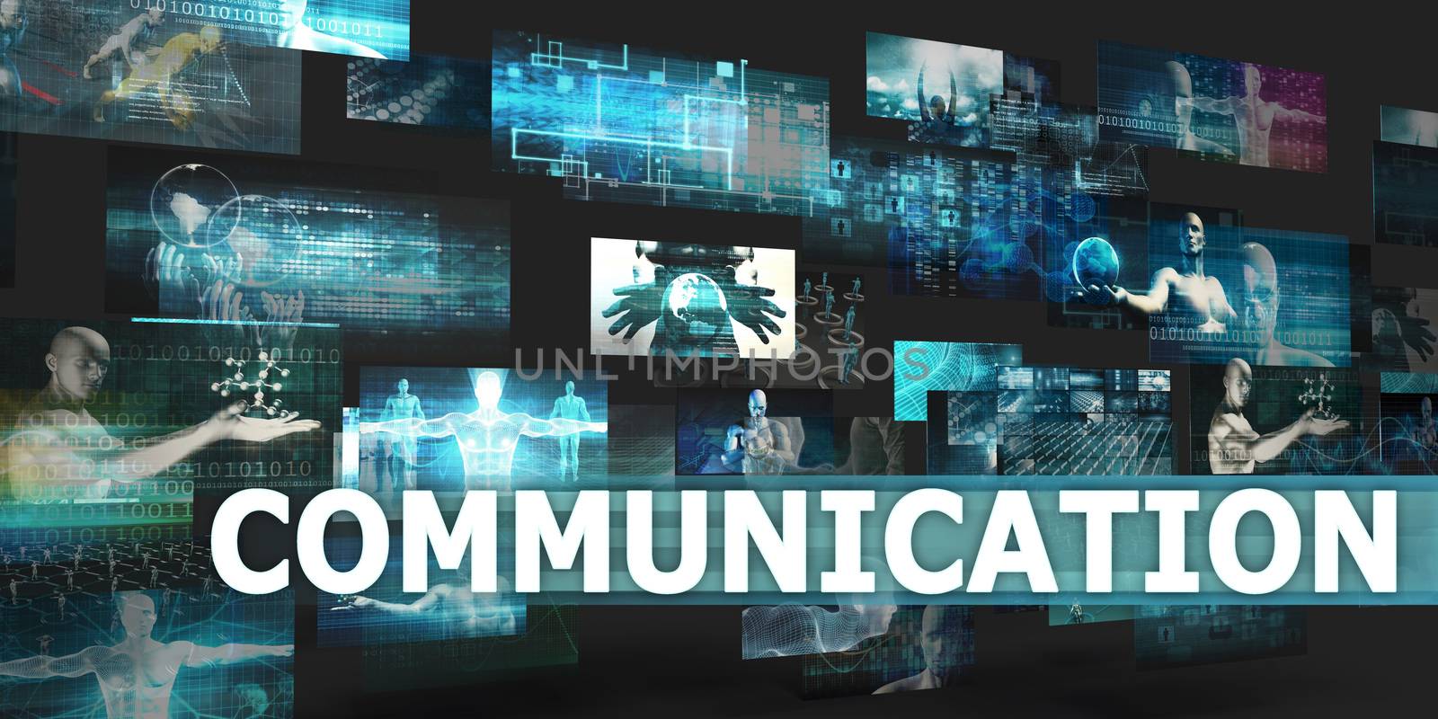 Communication Presentation Background with Technology Abstract Art