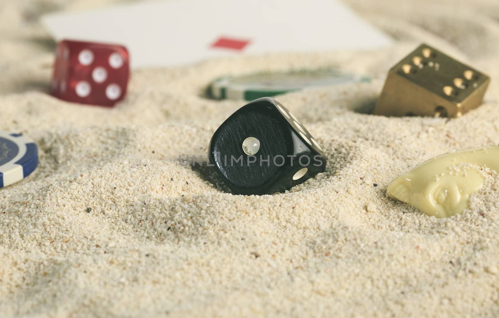 some dices in the sand dunes by nachrc2001