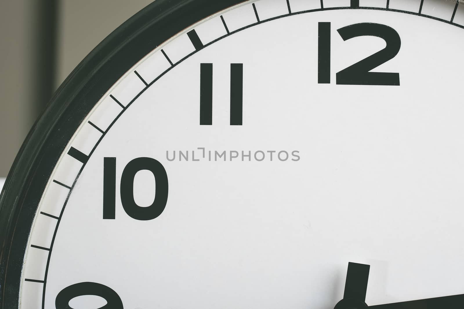 Macro photography of classic kitchen clock