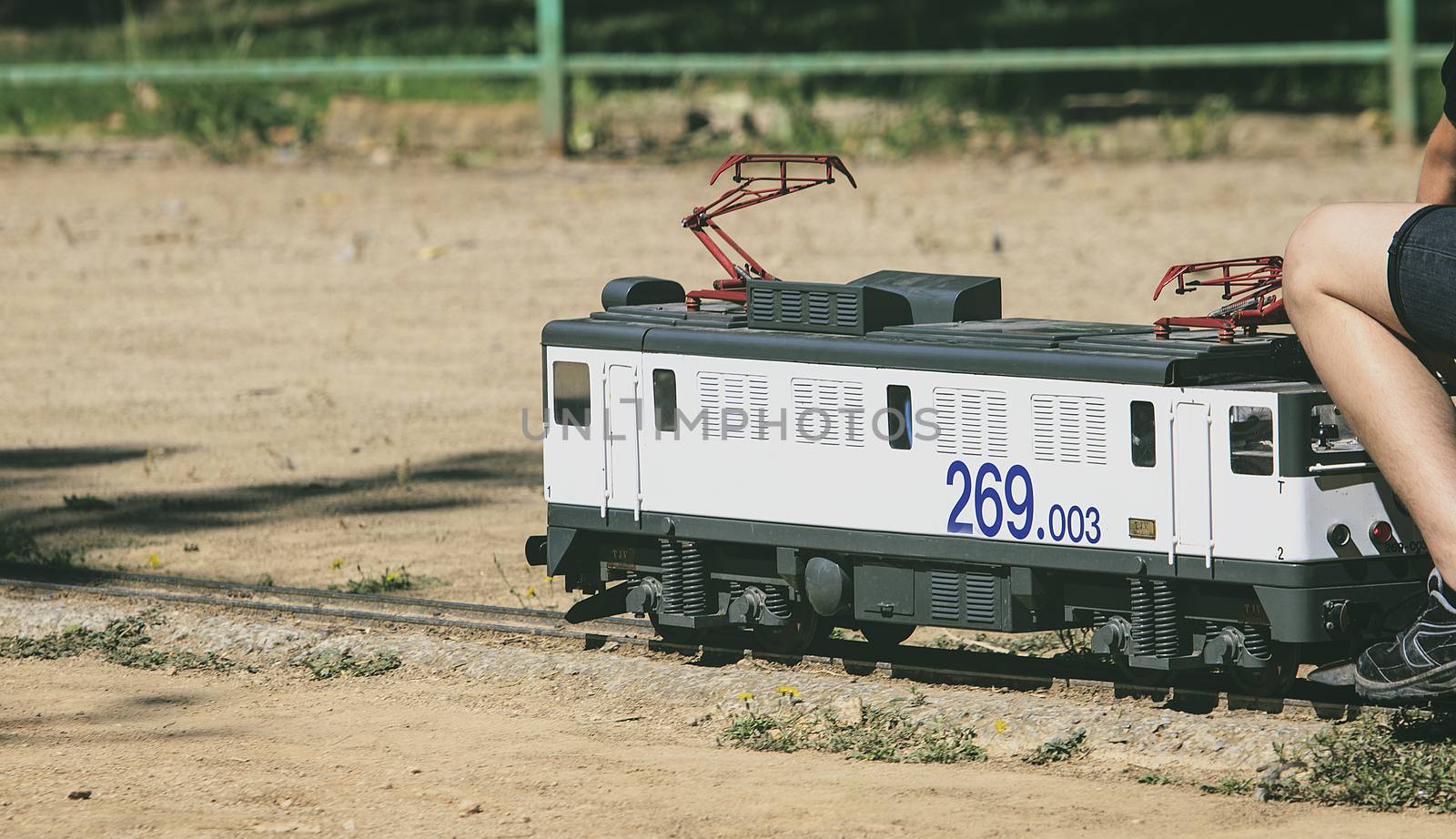 Miniature replica train of real train in Spain