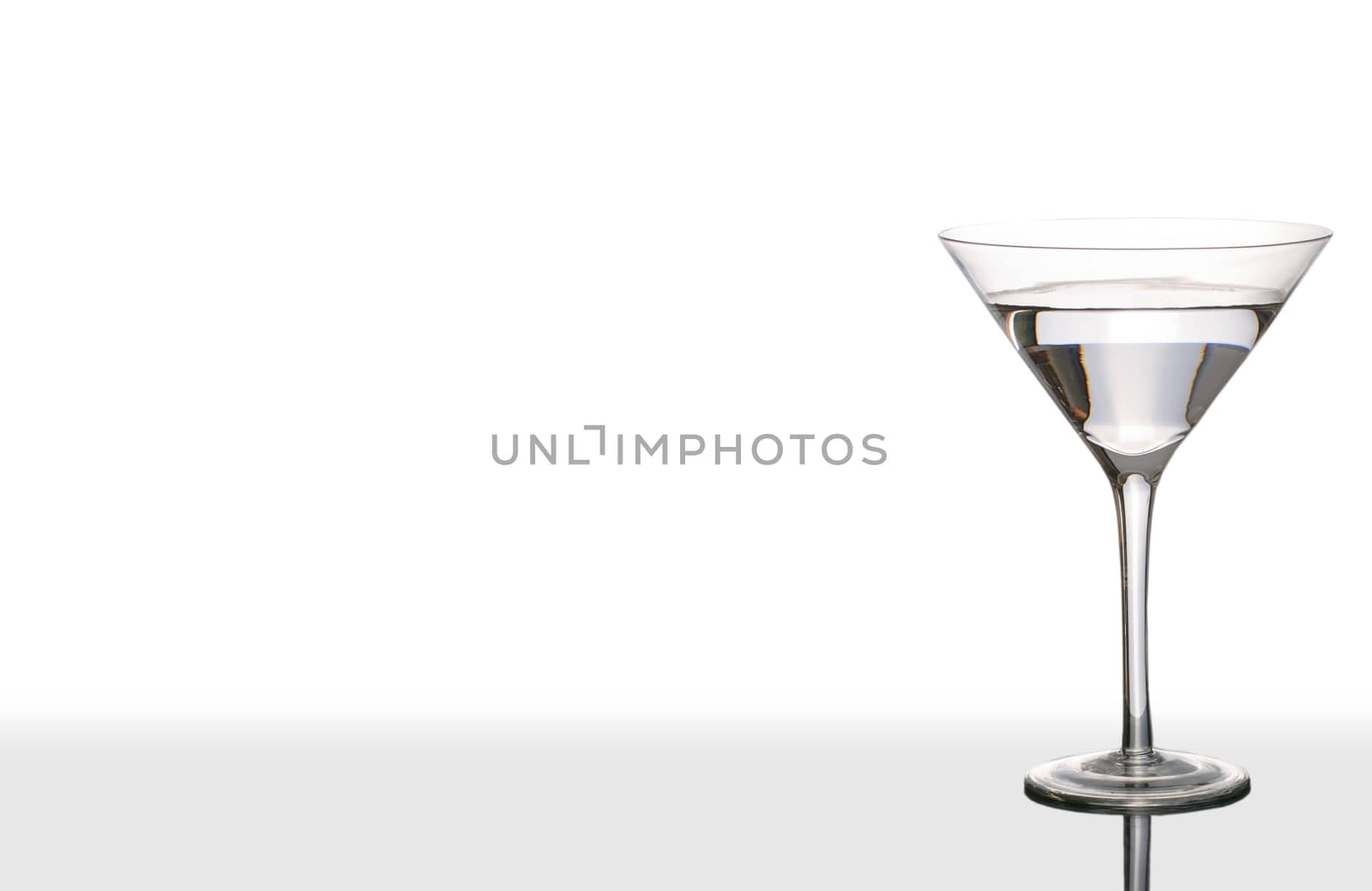 Isolated glass  and cup of water