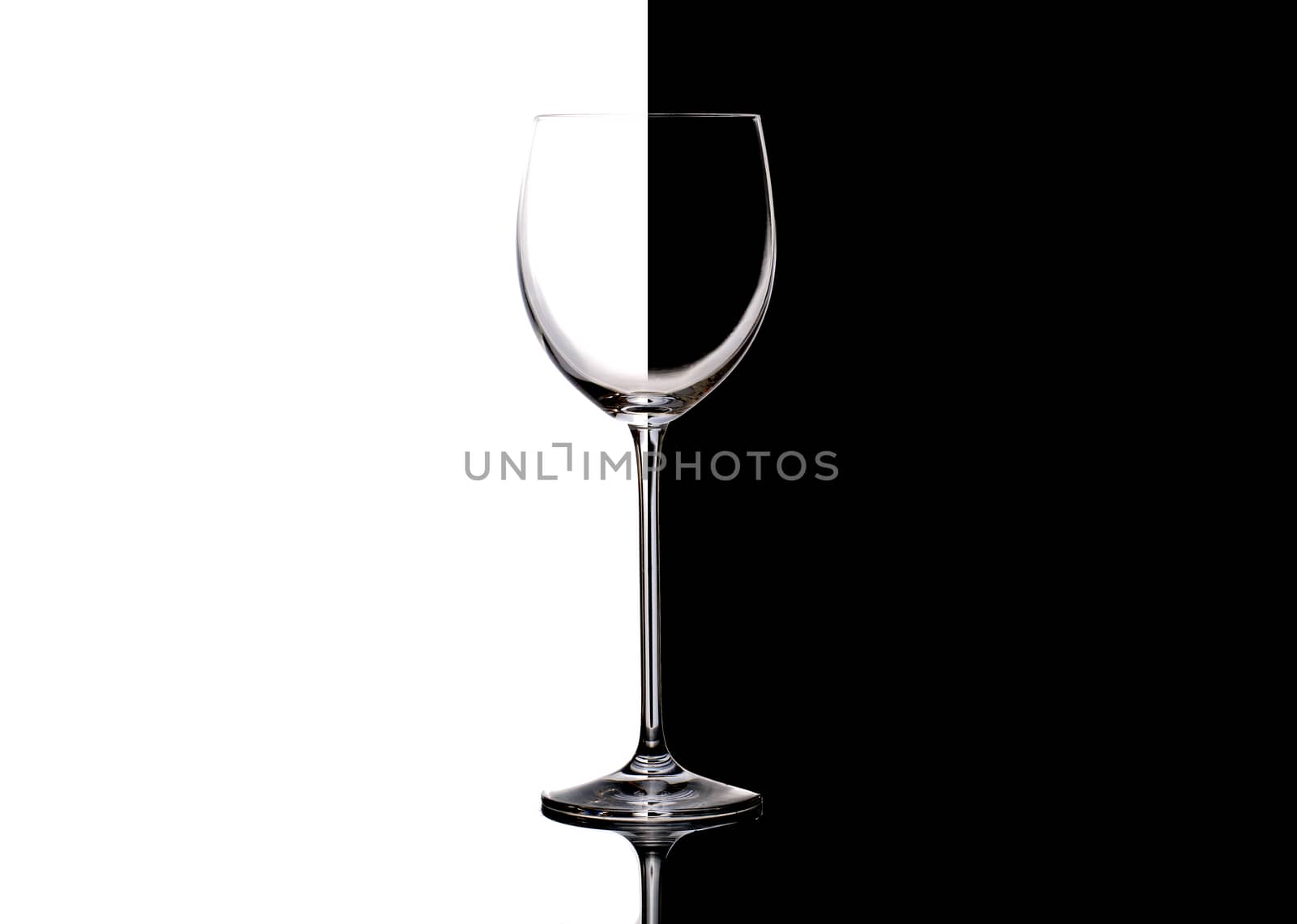 Isolated glass  and cup of water