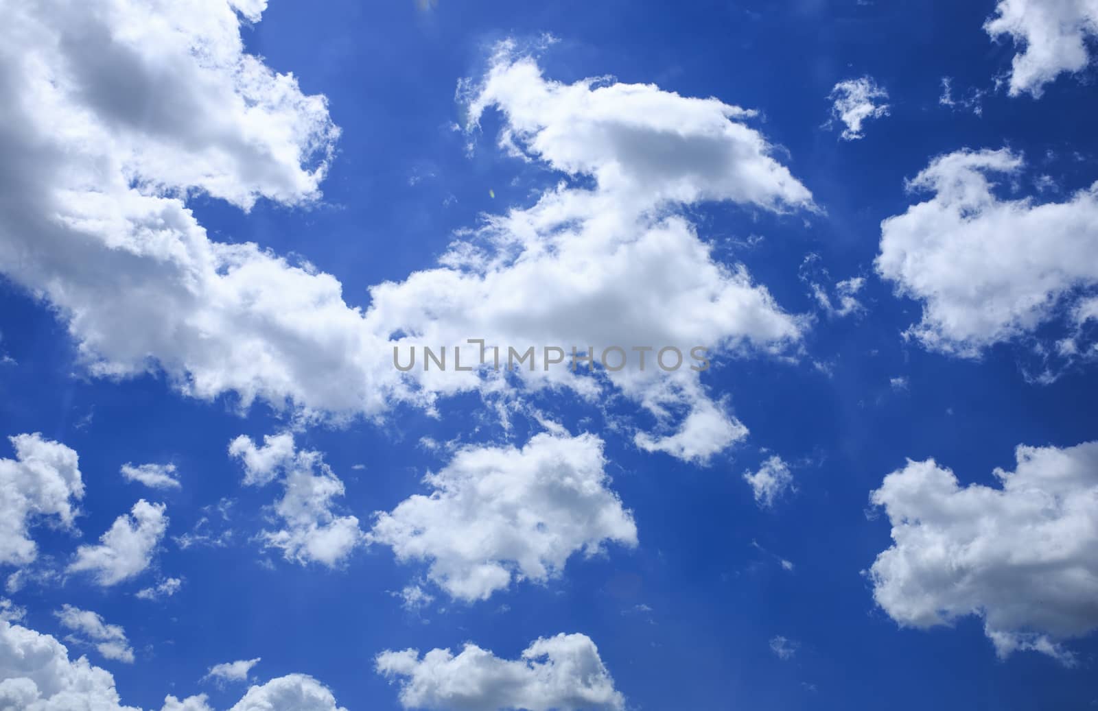 Blue sky with some white clouds