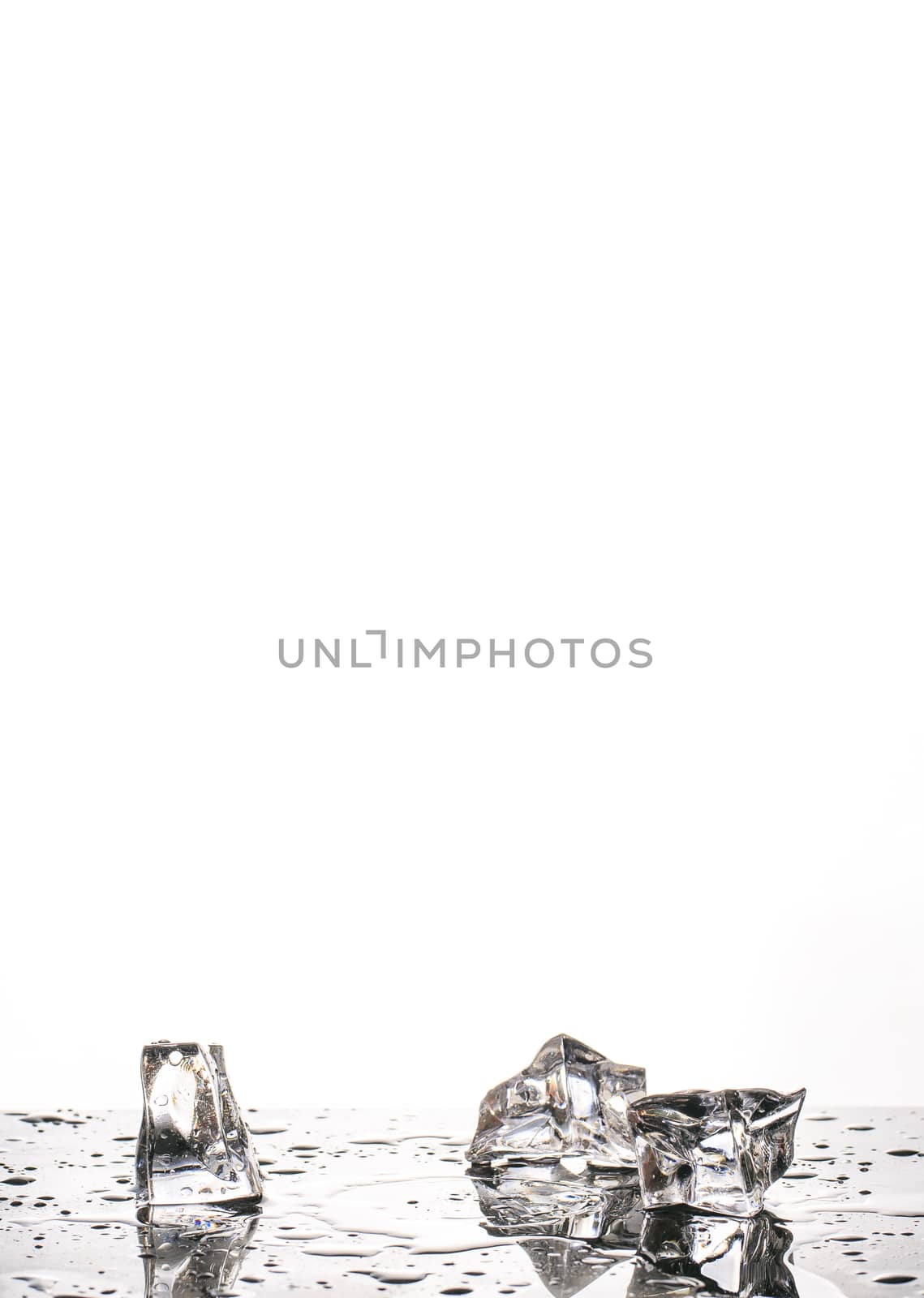 Isolated glass  and cup of water