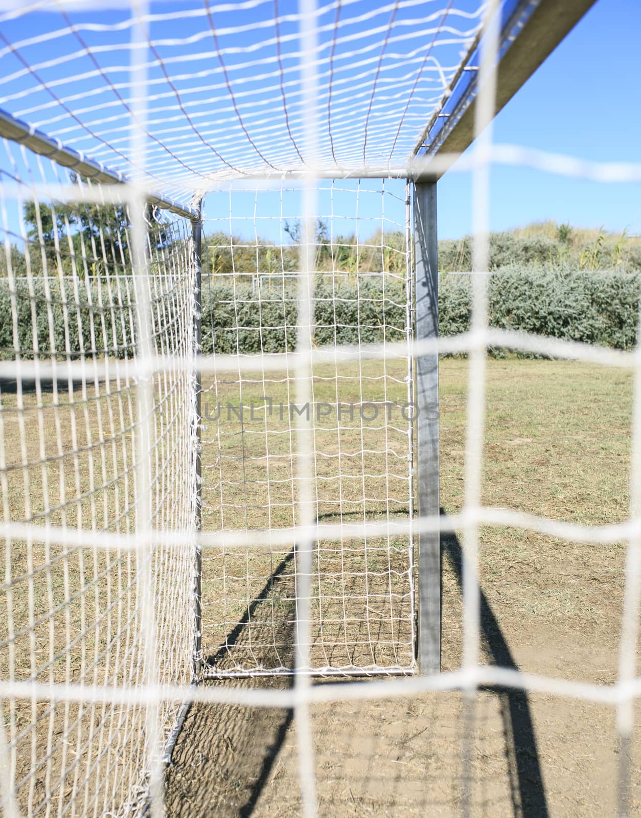 Score goal net in the park