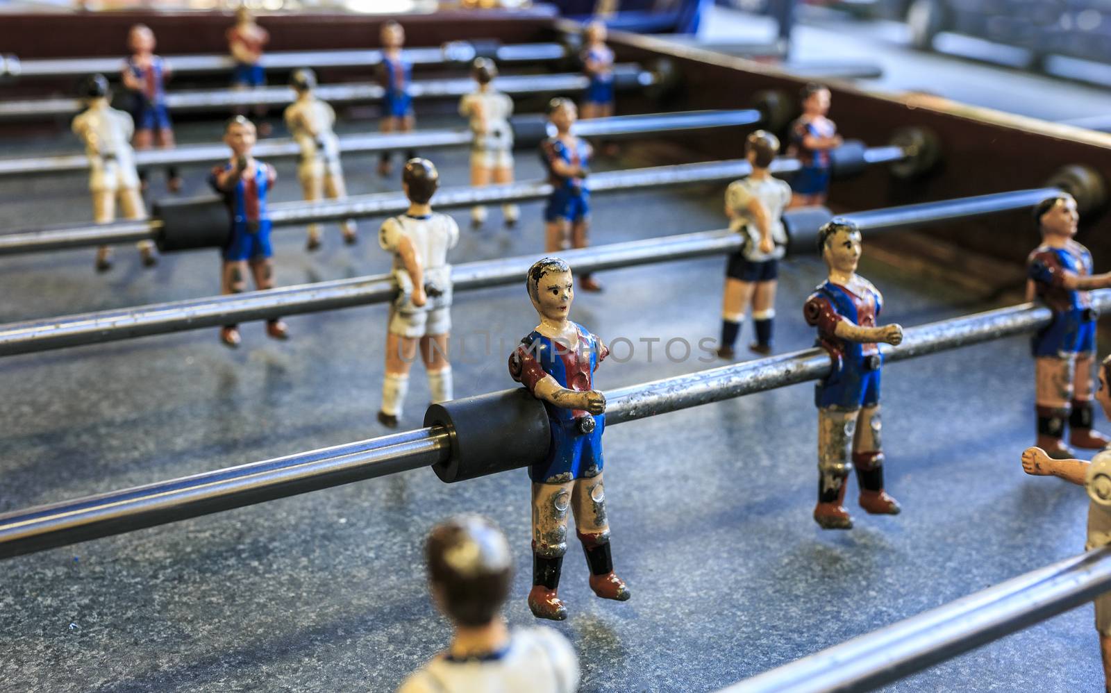 Football toy players Barcelona Real Madrid