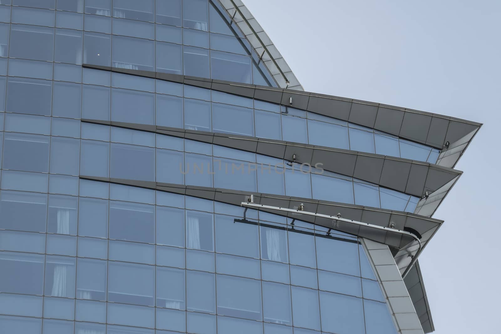Glass building in Barcelona detail