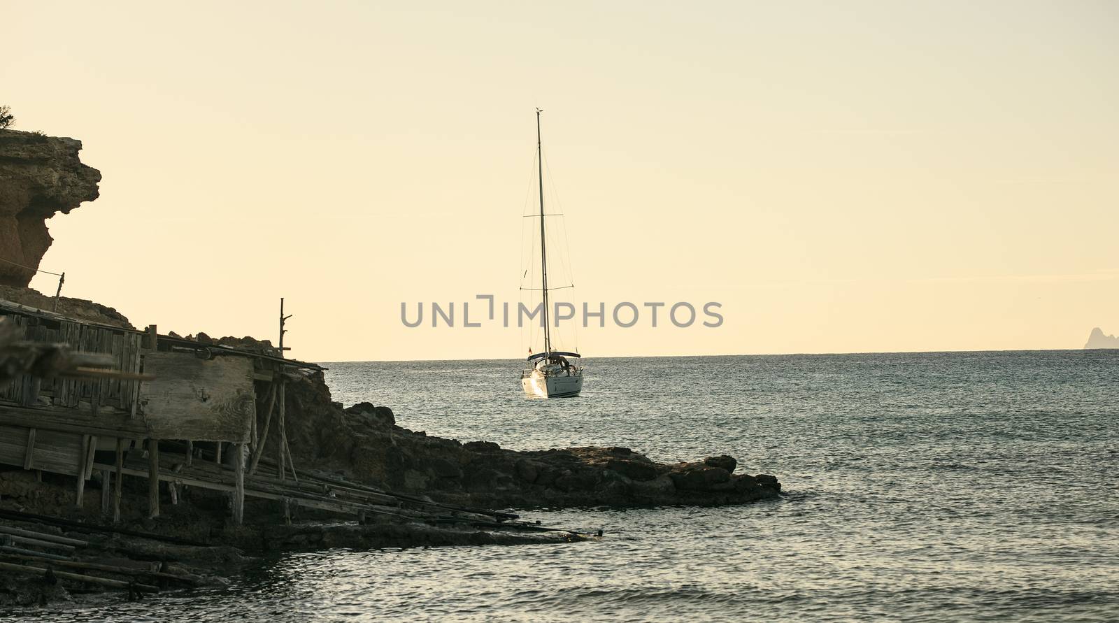 Sunset in formentera beach