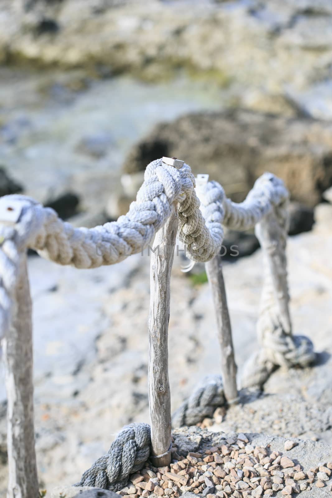 Old rope on the beach