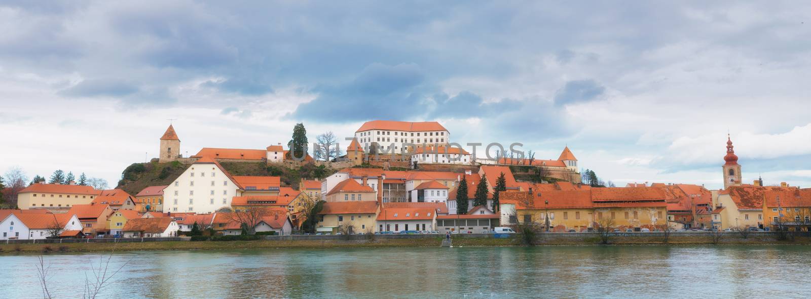 Ptuj, Slovenia, panoramic shot of oldest city in Slovenia by asafaric