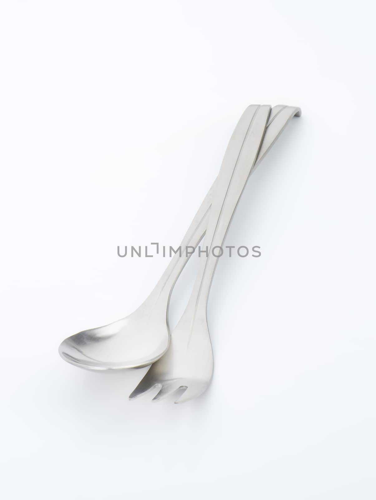 Metal spoon and fork by Digifoodstock