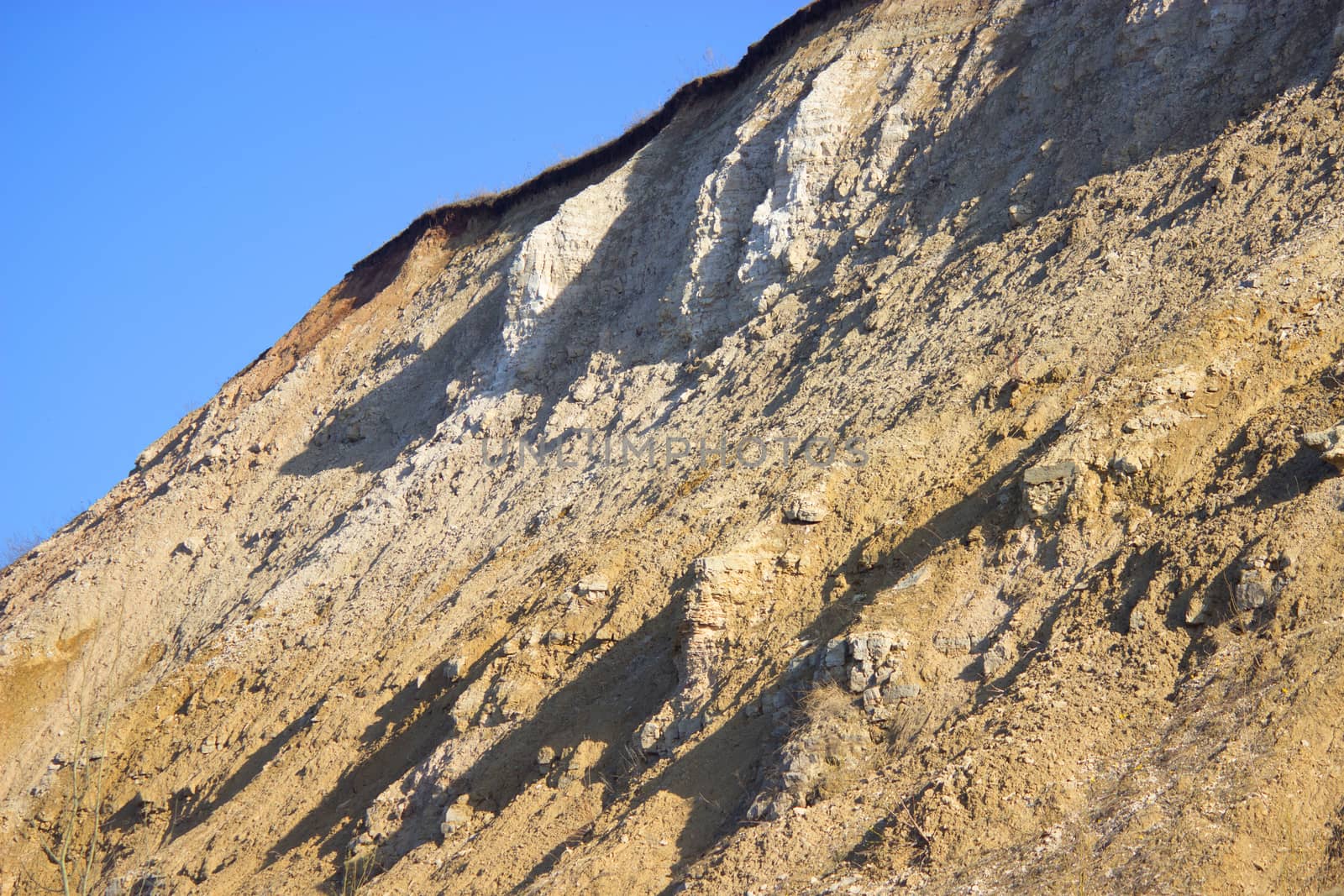 mountain after a mudflow. natural disasters concept