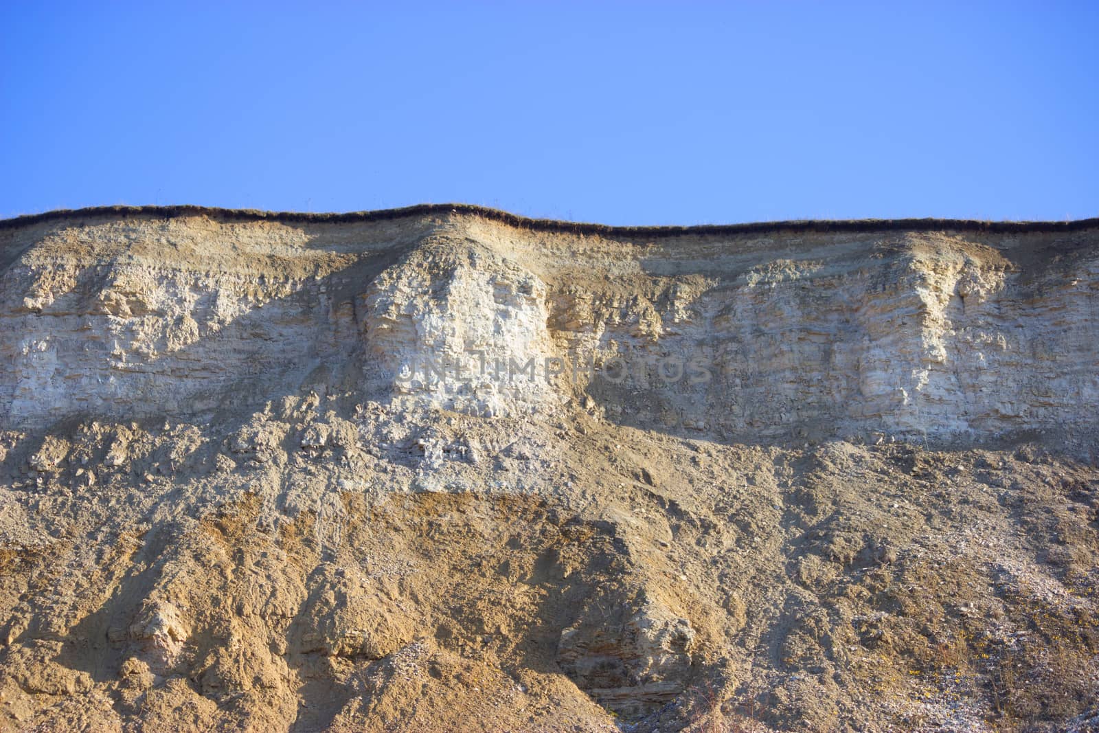 rock extraction industry concept. a cutted mountain