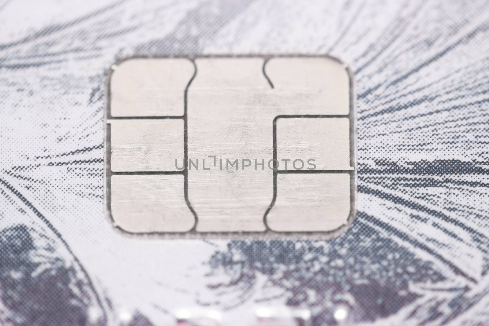 close up of a chip on a credit card