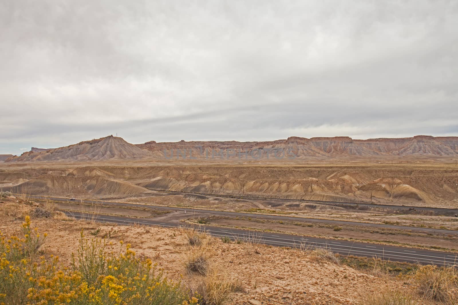 Interstate 70 at Crescent Junction Utah, near the intersection with Highway 191 to Moab.