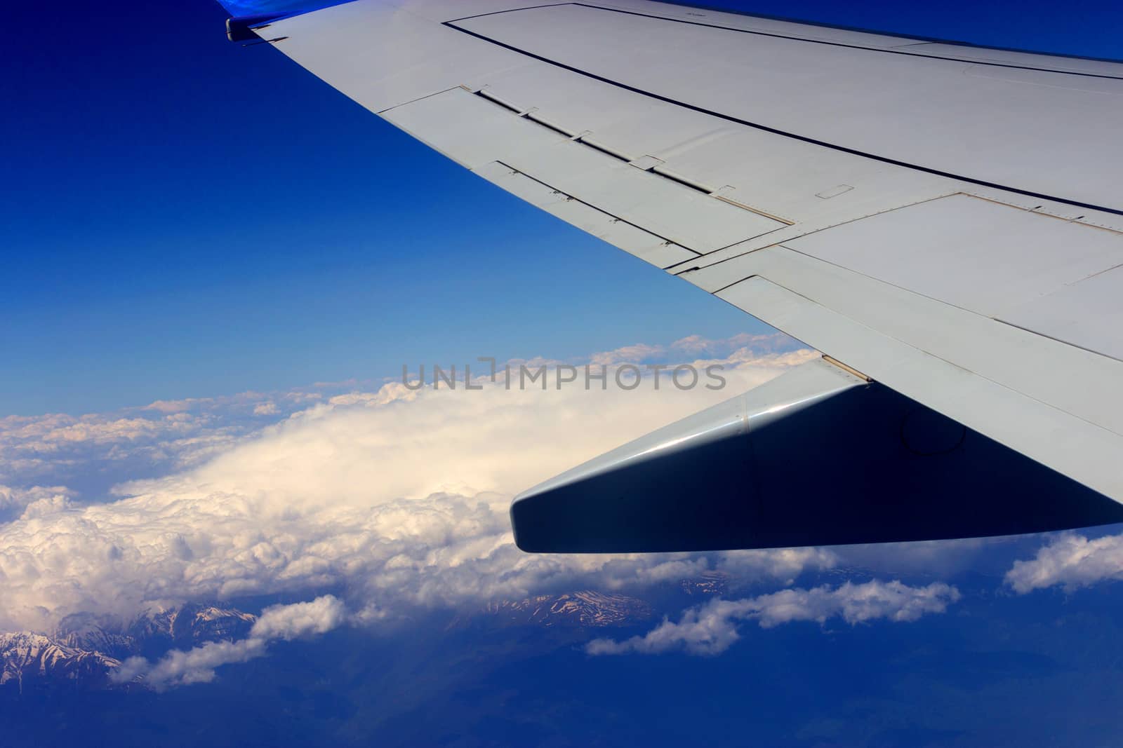 Aerial sky and clouds background. view from a plane