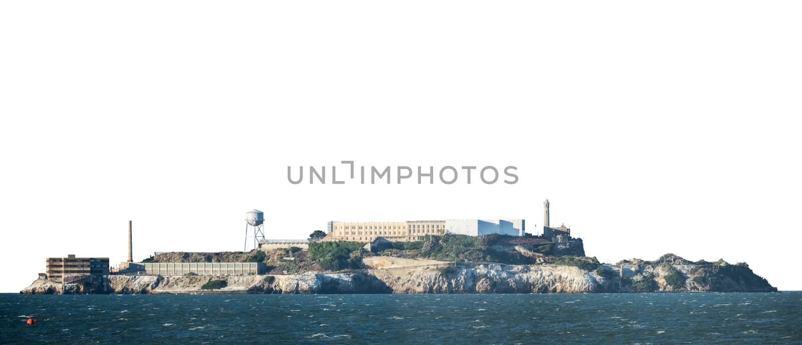 Isolated Alcatraz Island by mrdoomits