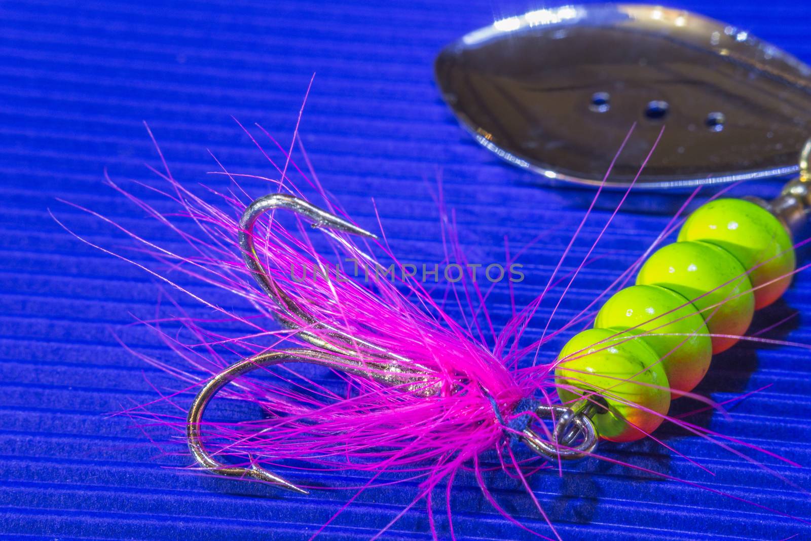 fishing hook close up of a spinner fishing macro photo