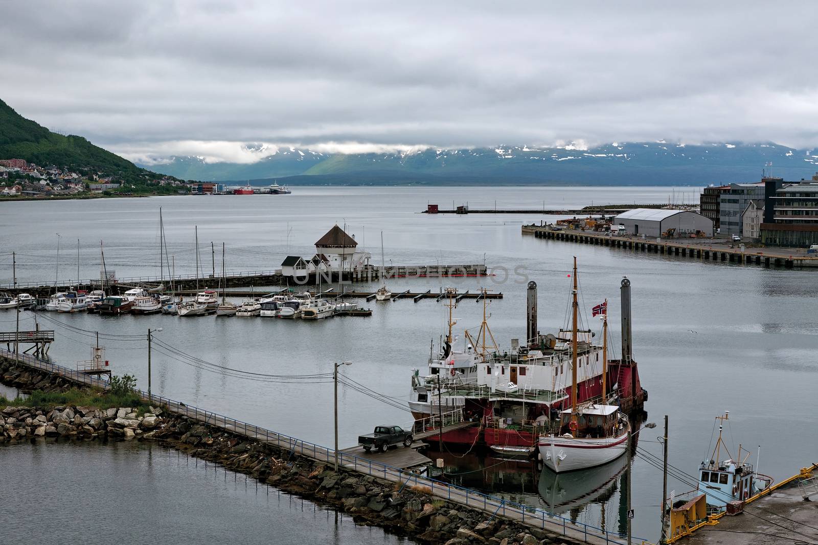 Harbour in Tromso, Norway by LuigiMorbidelli