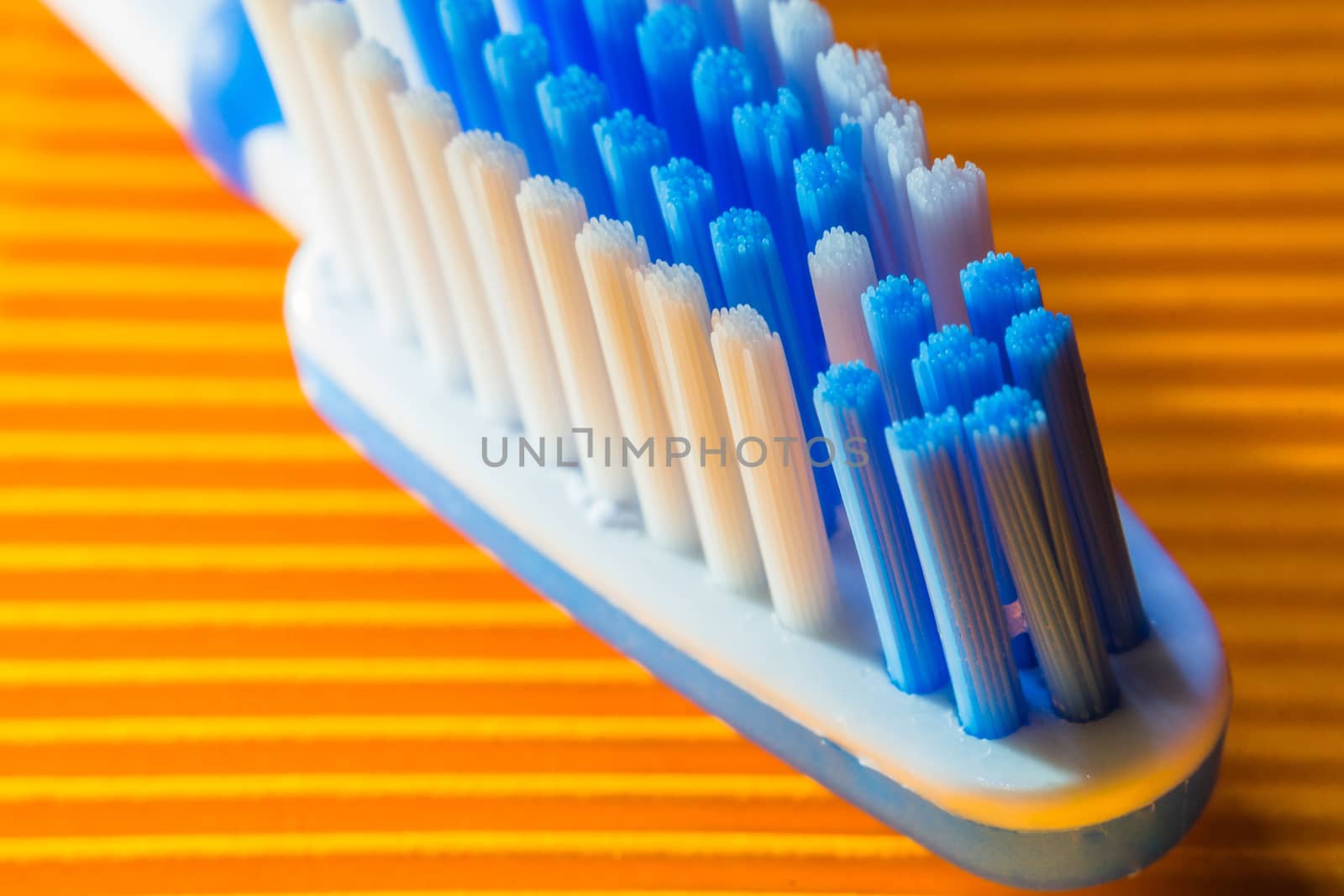 toothbrush close-up on black background macro photo