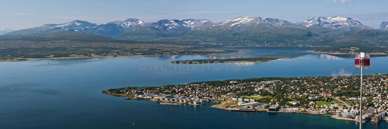 Panoramic view of Tromso and mountains, Norway by LuigiMorbidelli