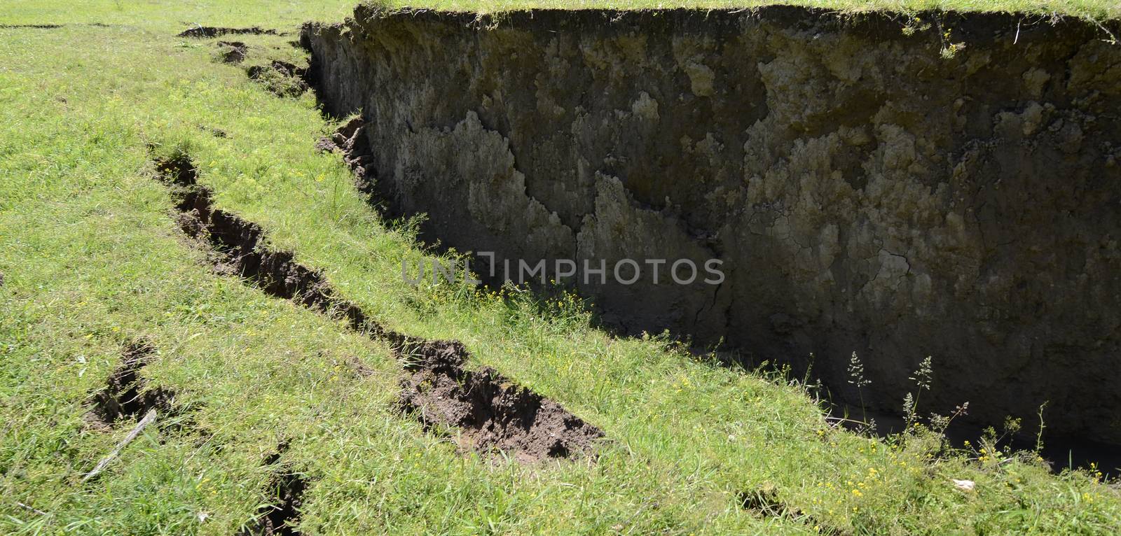 Land slides after heavy rain in mountain area