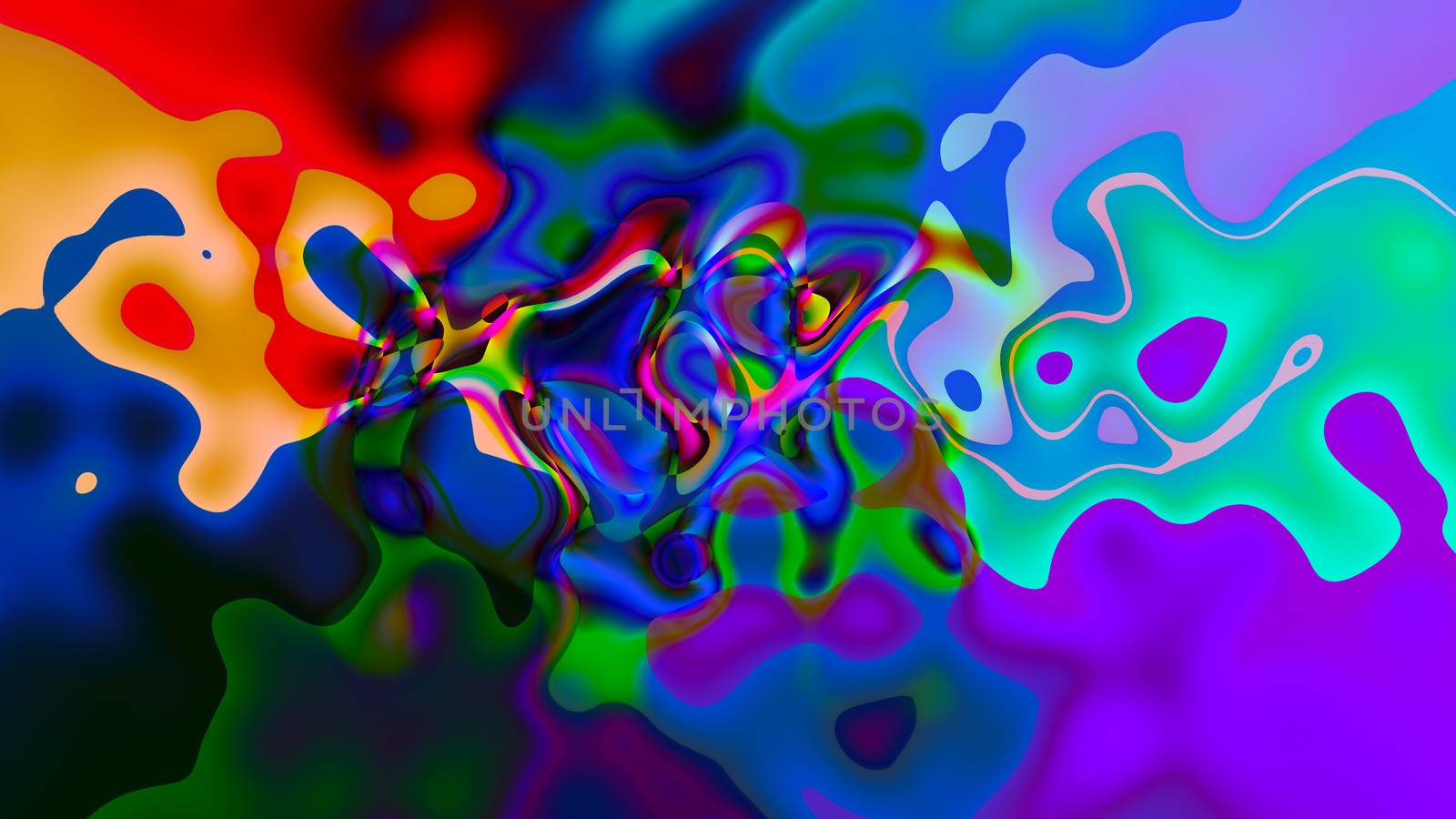 Abstract background with psychedelic art. 3d rendering