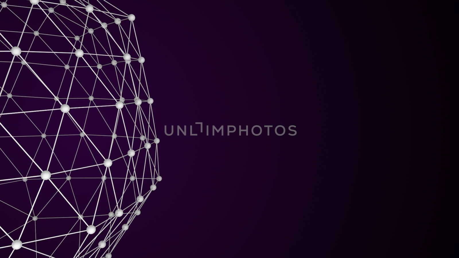 Abstract background with network surface. Seamless loop